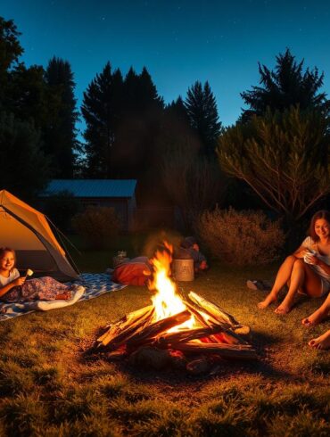 camping in the backyard