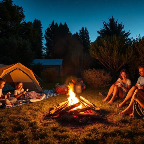camping in the backyard