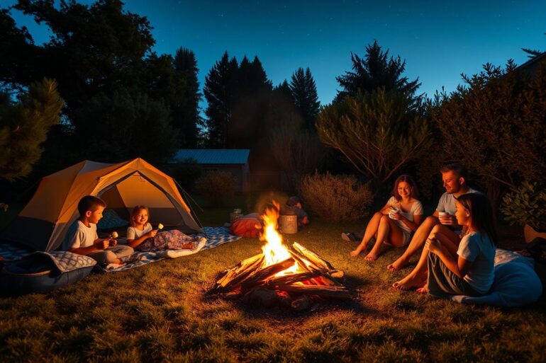 camping in the backyard