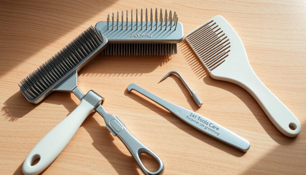 coat care brushing tools