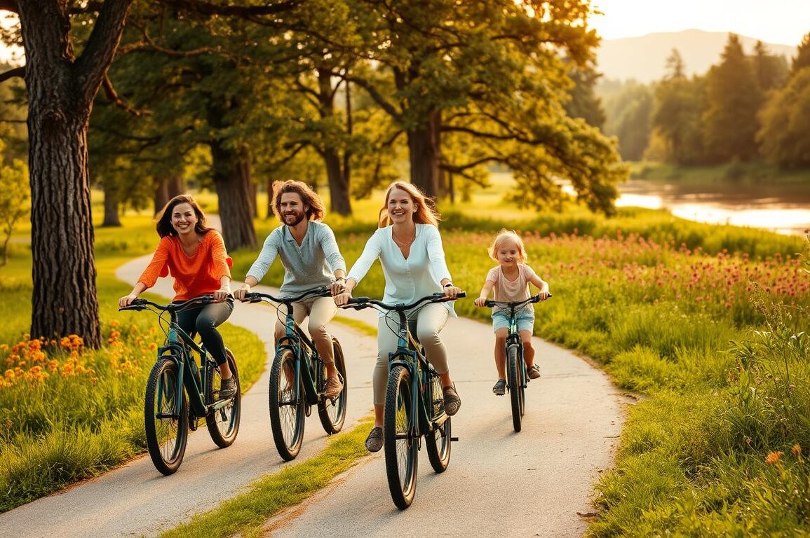 electric bikes family