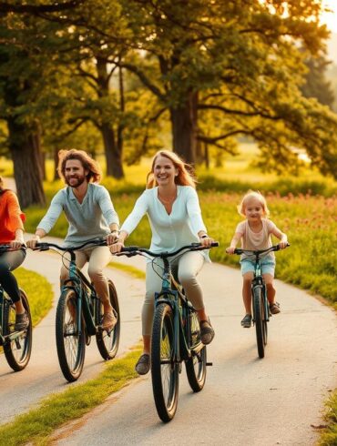 electric bikes family
