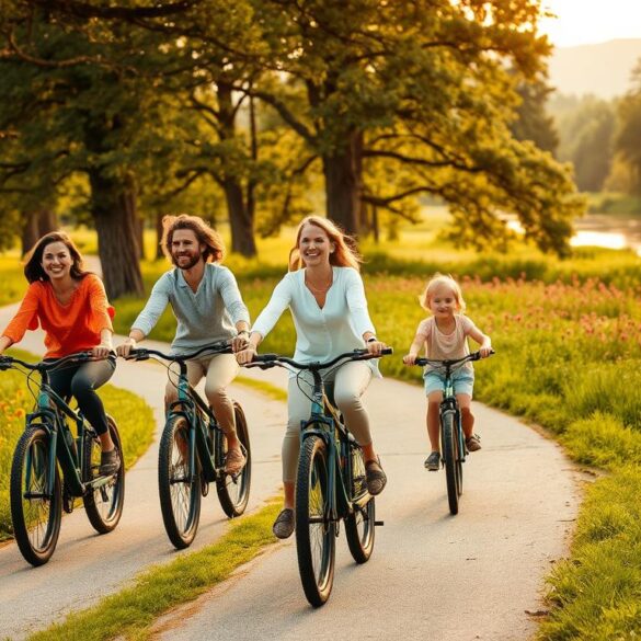 electric bikes family