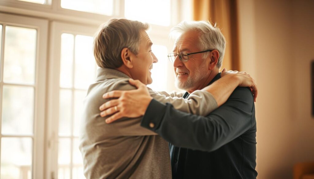 fathers embracing emotional health
